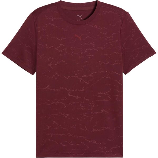 Puma-Cloudspun-Emboss-T-Shirt-ruby-shimmer-rot Puma - Puma Cloudspun Emboss T-Shirt ruby shimmer