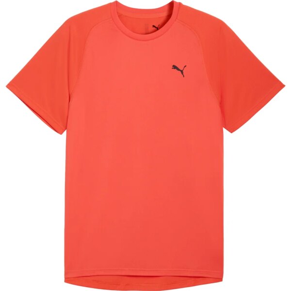 Puma-Puma-Pwrtrain-Fabric-Mix-T-Shirt-red-glamour-rot Puma - Puma Pwrtrain Fabric Mix T-Shirt red glamour
