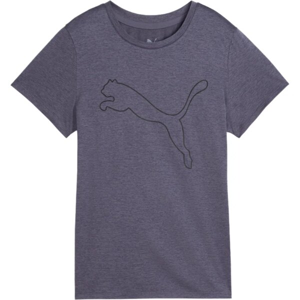 Puma-Puma-TAD-ESS-Heather-Logo-T-Shirt-inky-depths-heather-grau Puma - Puma TAD ESS Heather Logo T-Shirt inky depths heather