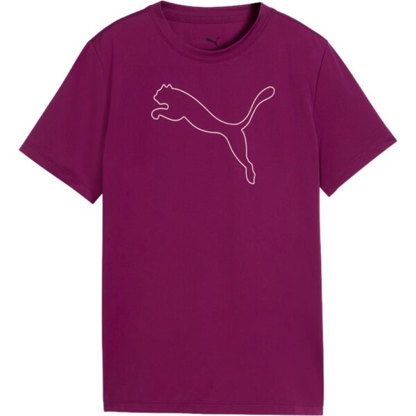 Puma-Puma-TAD-Ess-Cat-Logo-T-Shirt-Maedchen-fuchsia-glow-lila Puma - Puma TAD Ess Cat Logo T-Shirt Mädchen fuchsia glow