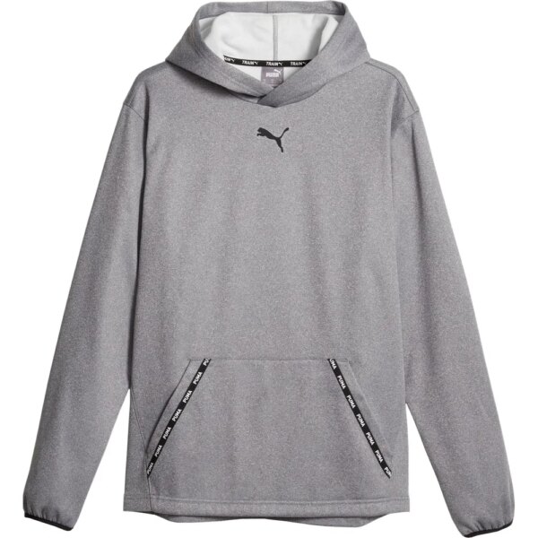 Puma-Puma-Fit-Taped-PWRFleece-Hoodie-cool-dark-gray-grau Puma - Puma Fit Taped PWRFleece Hoodie cool dark gray
