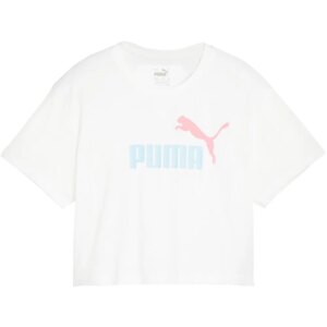 Puma - Puma Logo Cropped T-Shirt Mädchen puma white