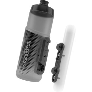 Fidlock - Fidlock Twist Antibacterial Trinkflasche 600ml + Bike Base transparent schwarz