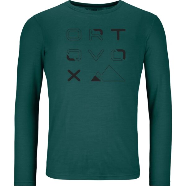 ORTOVOX-ORTOVOX-185-Merino-Brand-Outline-dark-pacific-gruen ORTOVOX - ORTOVOX 185 Merino Brand Outline dark pacific