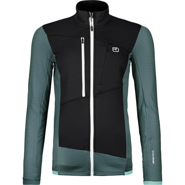 ORTOVOX-ORTOVOX-Fleece-Grid-Jacke-dark-arctic-grey-schwarz ORTOVOX - ORTOVOX Fleece Grid Jacke dark arctic grey