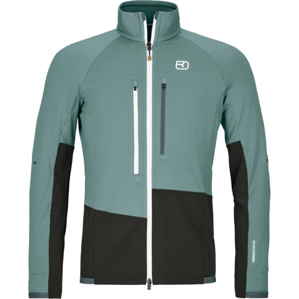 ORTOVOX-ORTOVOX-Fleece-Rib-Jacke-arctic-grey-blau ORTOVOX - ORTOVOX Fleece Rib Jacke arctic grey