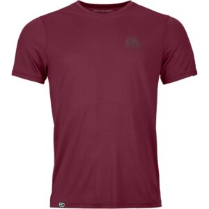 ORTOVOX - ORTOVOX 120 Cool Tec MTN Stripe T-Shirt red malbec