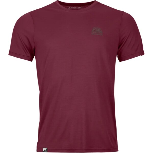 ORTOVOX - ORTOVOX 120 Cool Tec MTN Stripe T-Shirt red malbec