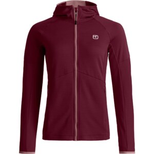 ORTOVOX - ORTOVOX Fleece Light Grid Hoodie red malbec