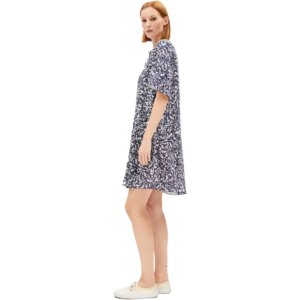 Armedangels - Armedangels Maaerha Mosaic Lino Kleid night sky