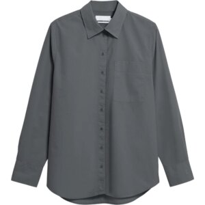 Armedangels - Armedangels Loose Poplin Bluse space steel