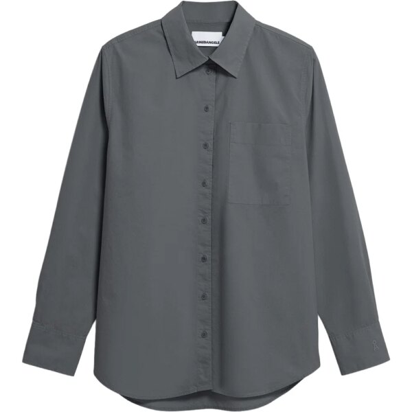 Armedangels - Armedangels Loose Poplin Bluse space steel