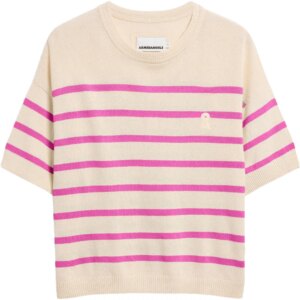 Armedangels - Armedangels Stripe Linen Blend Pullover undyed washed berry
