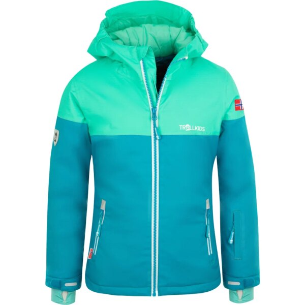 Trollkids-Trollkids-Hallingdal-Skijacke-Maedchen-light-petrol-dark-mint-white-tuerkis Trollkids - Trollkids Hallingdal Skijacke Mädchen light petrol dark mint white