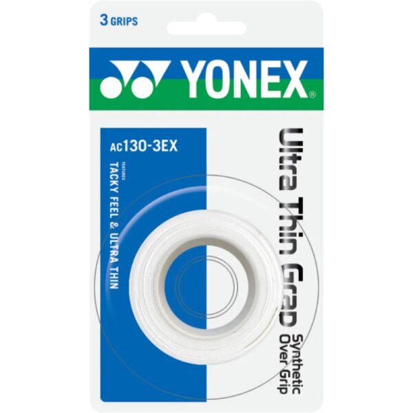 YONEX - YONEX Ultra Thin Grap Griffbänder 3er Pack weiß