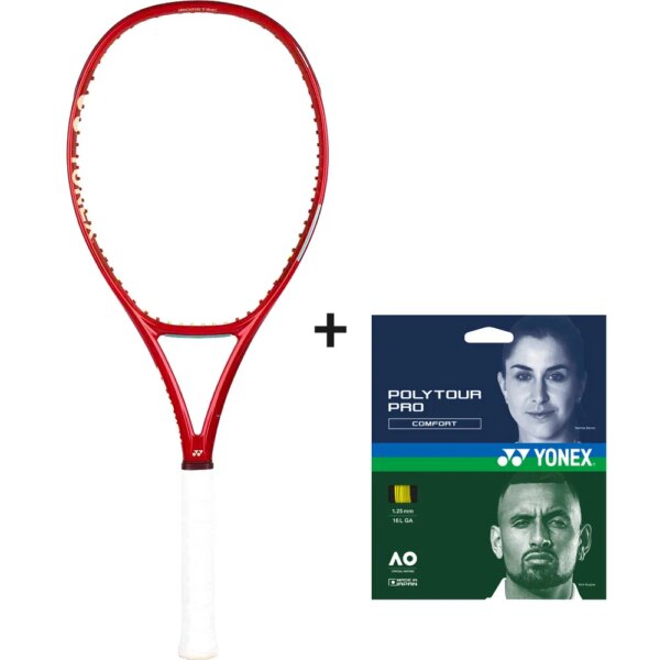YONEX-YONEX-VCore-100-Tennisschlaeger-2026-300g-inkl.-Polytour-Pro-125-Tennissaite-rot YONEX - YONEX VCore 100 Tennisschläger 2026 (300g) inkl. Polytour Pro 1,25 Tennissaite