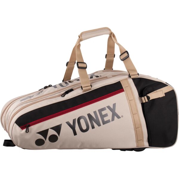 YONEX-YONEX-Gearlogic-Racket-Bag-9er-Tennistasche-beige-beige YONEX - YONEX Gearlogic Racket Bag 9er Tennistasche beige