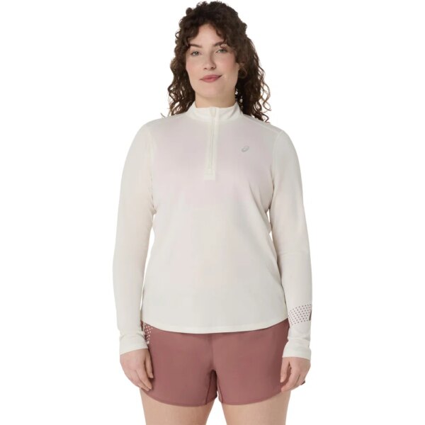 ASICS-ASICS-Icon-12-Zip-Longsleeve-cream-weiss ASICS - ASICS Icon 1/2 Zip Longsleeve cream