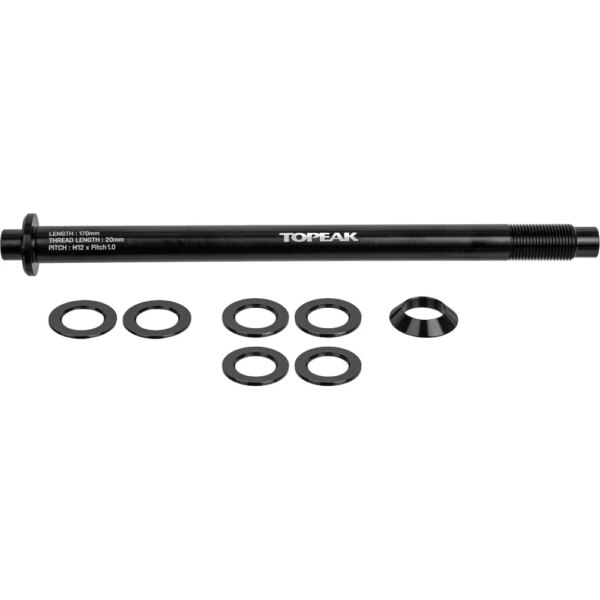 Topeak - Topeak Zi:RAK Thru-Axle für M12 x P1,0mm Steckachse schwarz