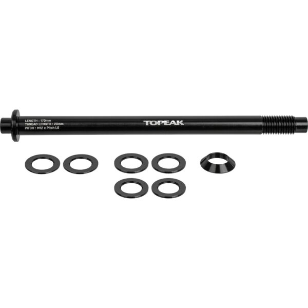Topeak-Topeak-ZiRAK-Thru-Axle-fuer-M12-x-P15mm-Steckachse-schwarz-schwarz Topeak - Topeak Zi:RAK Thru-Axle für M12 x P1,5mm Steckachse schwarz