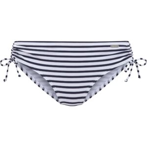 Lascana - Lascana Bikinihose mit Raffung white navy stripes