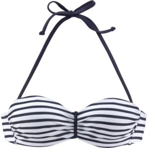 Lascana - Lascana Bandeau Bikini Top schwarz weiß