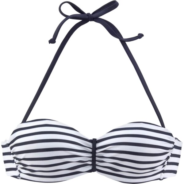Lascana-Lascana-Bandeau-Bikini-Top-schwarz-weiss-schwarz Lascana - Lascana Bandeau Bikini Top schwarz weiß