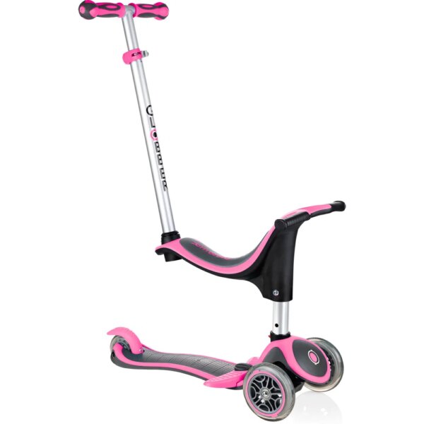 Globber-Globber-Evo-4-In-1-Plus-Kinder-grey-pink-rosapink Globber - Globber Evo 4 In 1 Plus Kinder grey pink