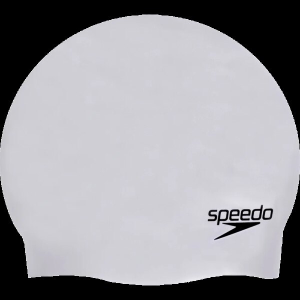 Speedo-Speedo-Plain-Moulded-Silicone-Badekappe-chrome-grau Speedo - Speedo Plain Moulded Silicone Badekappe chrome