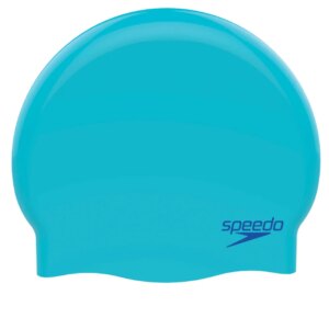 Speedo - Speedo Plain Moulded Silicone Junior Badekappe Kinder blau