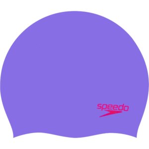 Speedo - Speedo Plain Moulded Silicone Junior Badekappe Kinder lila