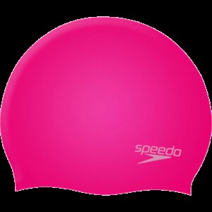 Speedo - Speedo Plain Moulded Silicone Junior Badekappe Kinder cherry pink