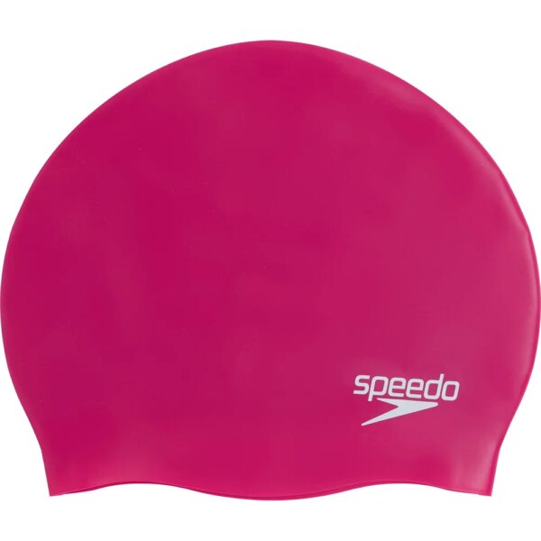 Speedo-Speedo-Plain-Moulded-Silicone-Badekappe-electric-pink-rosapink Speedo - Speedo Plain Moulded Silicone Badekappe electric pink