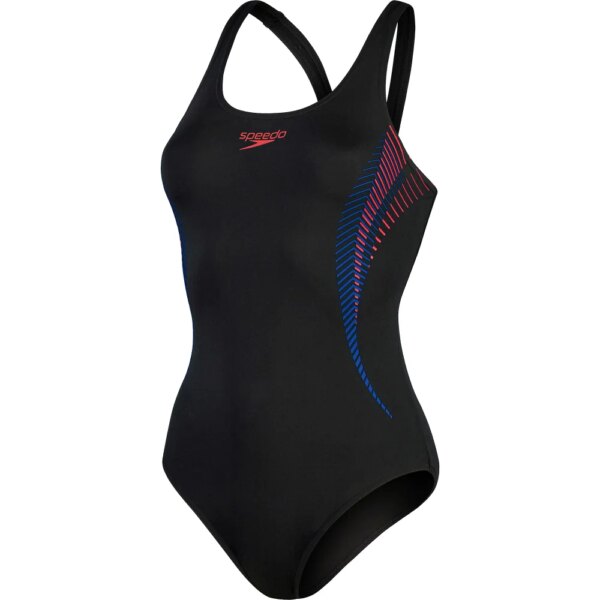 Speedo - Speedo Placement Muscleback Badeanzug schwarz