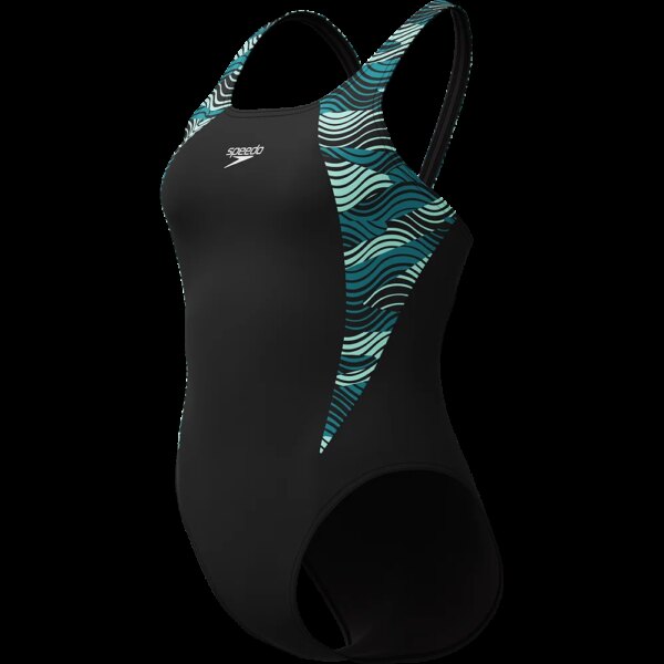 Speedo-Speedo-HyperBoom-Splice-Muscleback-Badeanzug-dark-teal-gruen Speedo - Speedo HyperBoom Splice Muscleback Badeanzug dark teal