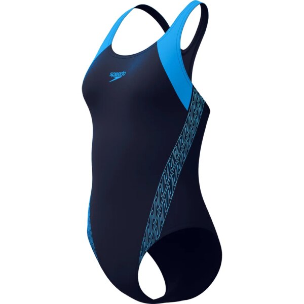 Speedo-Speedo-HyperBoom-Splice-Laneback-Badeanzug-lagoon-blue-blau Speedo - Speedo HyperBoom Splice Laneback Badeanzug lagoon blue