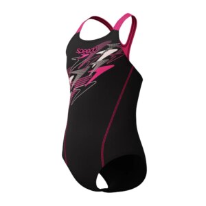 Speedo - Speedo Medley Logo Medalist Badeanzug Mädchen anthrazit