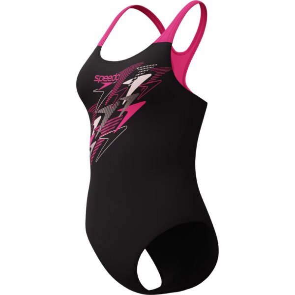 Speedo-Speedo-Medley-Medalist-Badeanzug-anthrazit-grau Speedo - Speedo Medley Medalist Badeanzug anthrazit