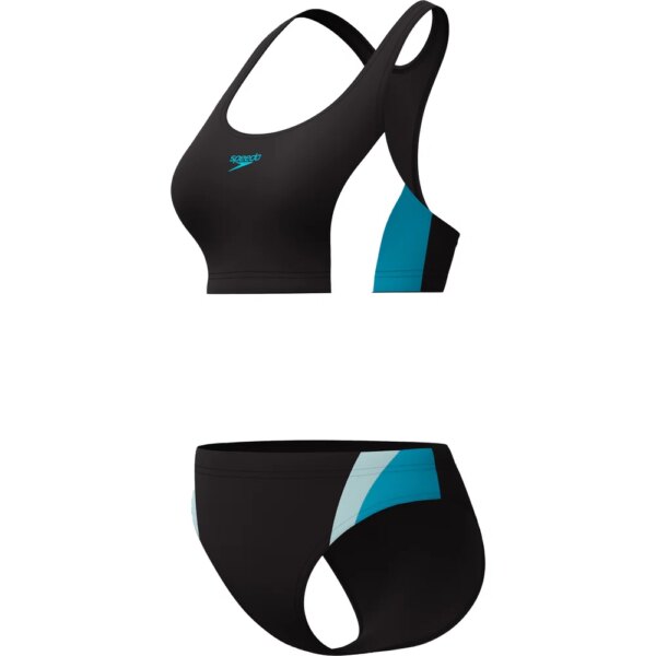 Speedo-Speedo-Colorblock-Splice-2.0-Bikini-anthrazit-grau Speedo - Speedo Colorblock Splice 2.0 Bikini anthrazit