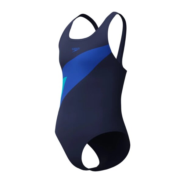 Speedo - Speedo Hyperboom Butterfly Back Badeanzug Mädchen peacoat
