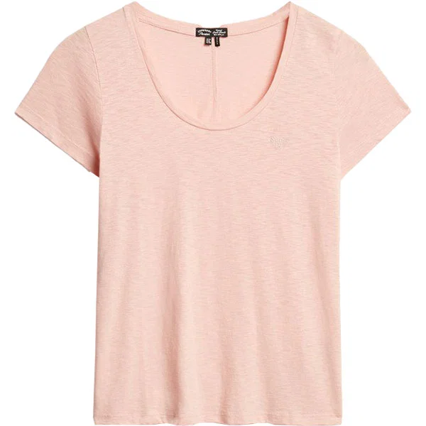 Superdry - Superdry Scoop Neck T-Shirt pale pink