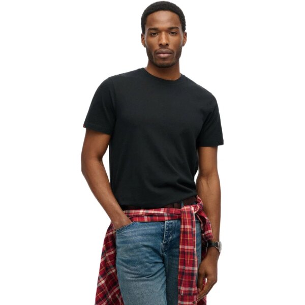 Superdry-Superdry-Classic-Essential-T-Shirt-jet-black-schwarz Superdry - Superdry Classic Essential T-Shirt jet black