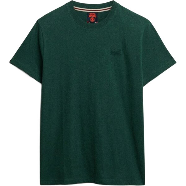 Superdry-Superdry-Essential-Logo-EMB-T-Shirt-pitch-green-marl-gruen Superdry - Superdry Essential Logo EMB T-Shirt pitch green marl
