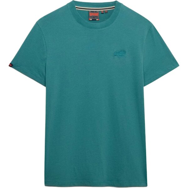 Superdry-Superdry-Essential-Logo-EMB-T-Shirt-blau-tuerkis Superdry - Superdry Essential Logo EMB T-Shirt blau
