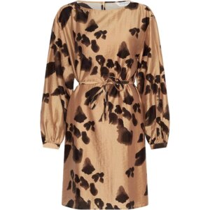 MSCH - Copenhagen Nilla Romina All Over Print Kleid iced coffee leo