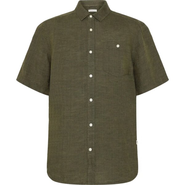 KnowledgeCotton-Apparel-Regular-Leinenhemd-GOTSVegan-burned-olive-gruen KnowledgeCotton - Apparel Regular Leinenhemd GOTS/Vegan burned olive