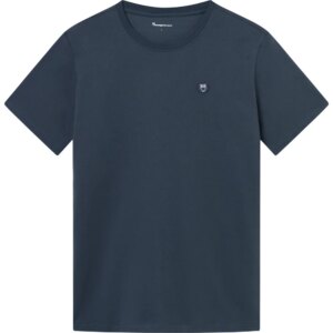 KnowledgeCotton - Apparel Loke Badge T-Shirt GOTS/Vegan total eclipse