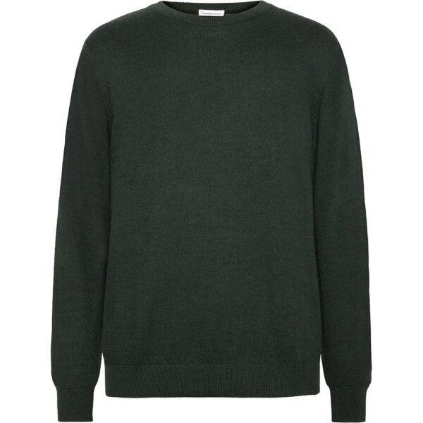 KnowledgeCotton-Apparel-Regular-Merino-Knit-Strickpullover-forrest-night-gruen KnowledgeCotton - Apparel Regular Merino Knit Strickpullover forrest night