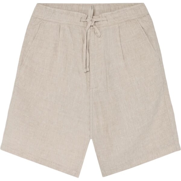 KnowledgeCotton - Apparel Fig lockere Leinen Shorts GOTS/Vegan yarndyed light feather gray