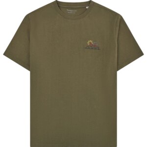 KnowledgeCotton - Apparel Regenerative Organic Cotton T-Shirt GOTS/Vegan burned olive